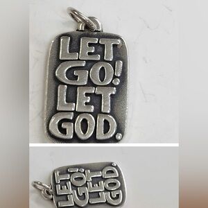 James Avery RETIRED Let Go Let God Charm Silver